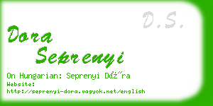 dora seprenyi business card
